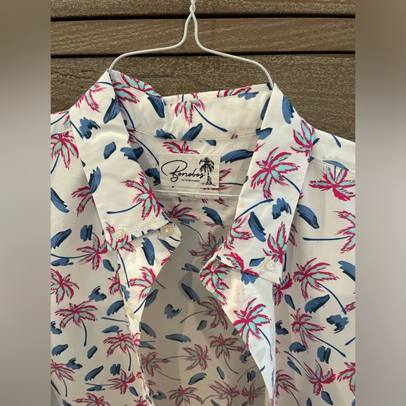 BONOBOS Slim Fit Short Sleeve Button-Up Shirt Size Large - Picture 2 of 3